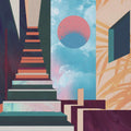 The Portal Series: Ascension – Surreal Stairway Collage Print