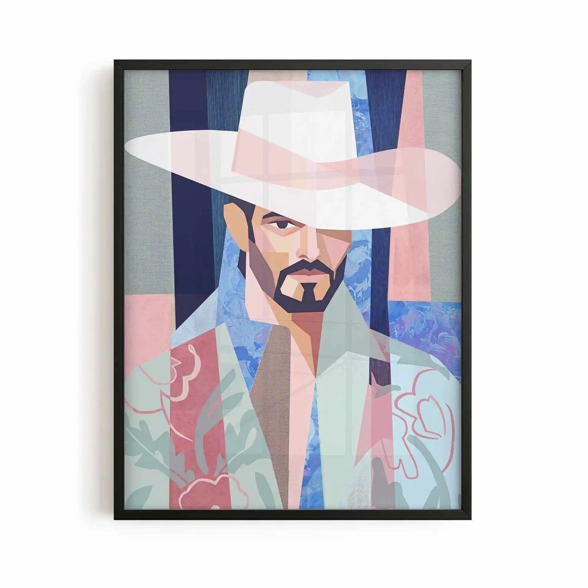 The Drifter black frame western wall art rustic decor