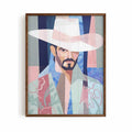The Drifter brown frame cowboy wall art desert interior