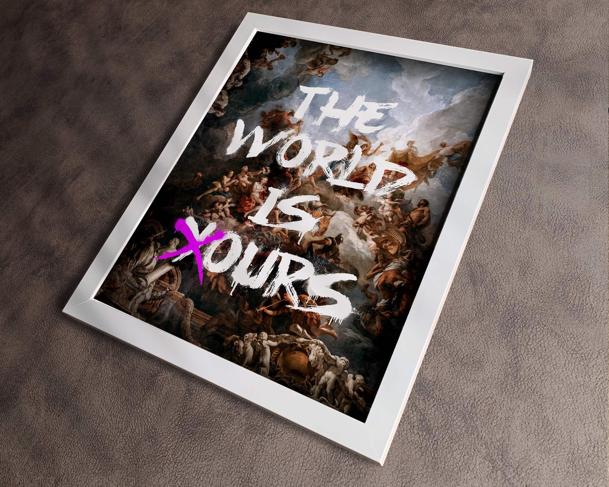 THE WORLD IS OURS PRINT - Rococo Opulence Meets Bold Street Art