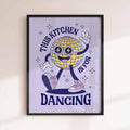 This Kitchen Is For Dancing Print – Retro Disco Kitchen Wall Art – Funky Aesthetic Poster