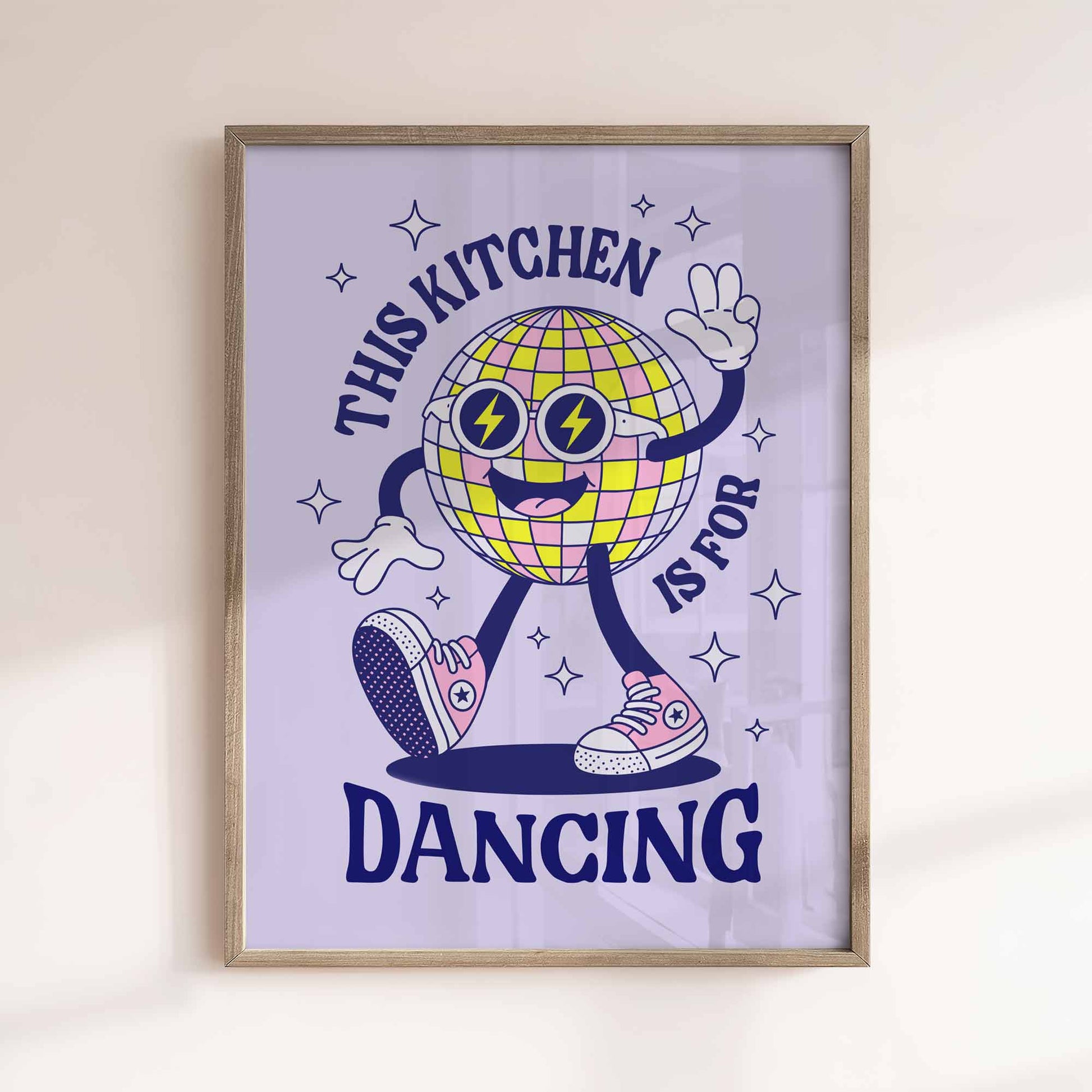 This Kitchen Is For Dancing Print • Retro Disco Wall Art • Aesthetic Kitchen Poster • Funky Vintage Home Decor Gift