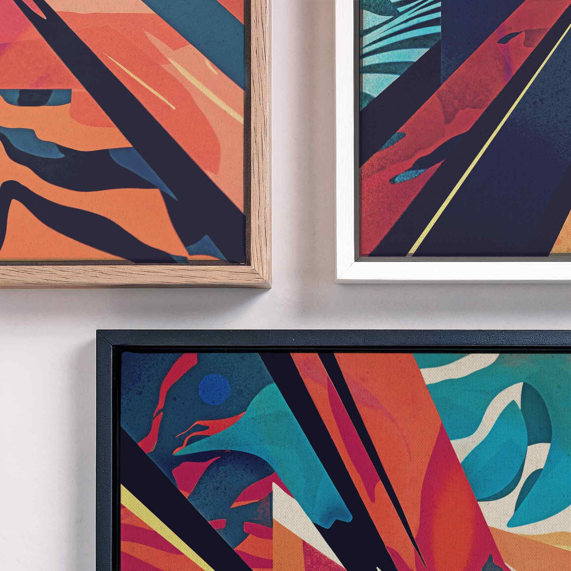Bold Abstract Framed Canvas Print by Afterhours Gallery