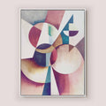 Abstract Canvas Art print with geometric shapes and natural colours