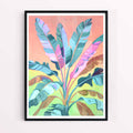 Trendy banana leaves framed art 
