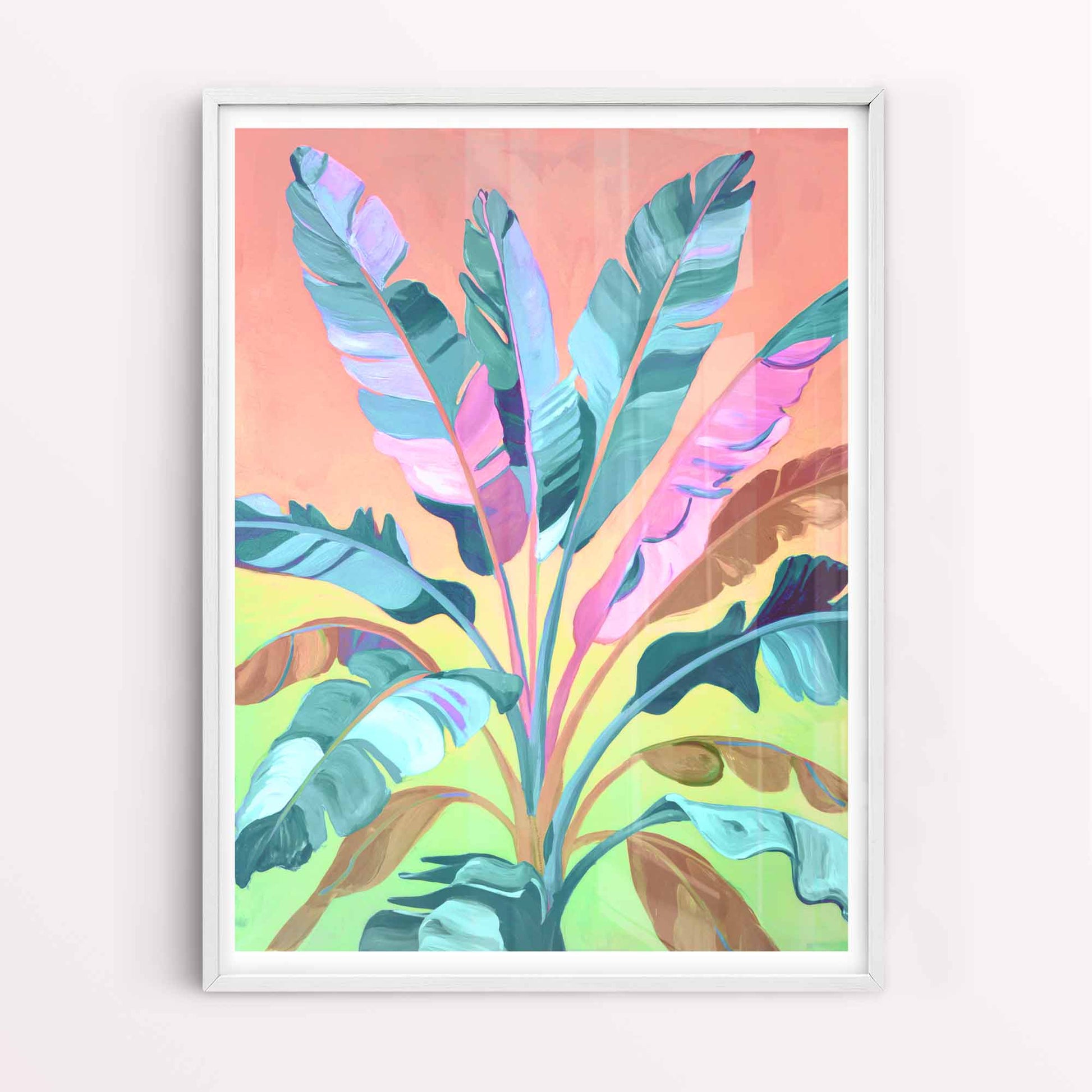 tropical print with bright maximalist aesthetic