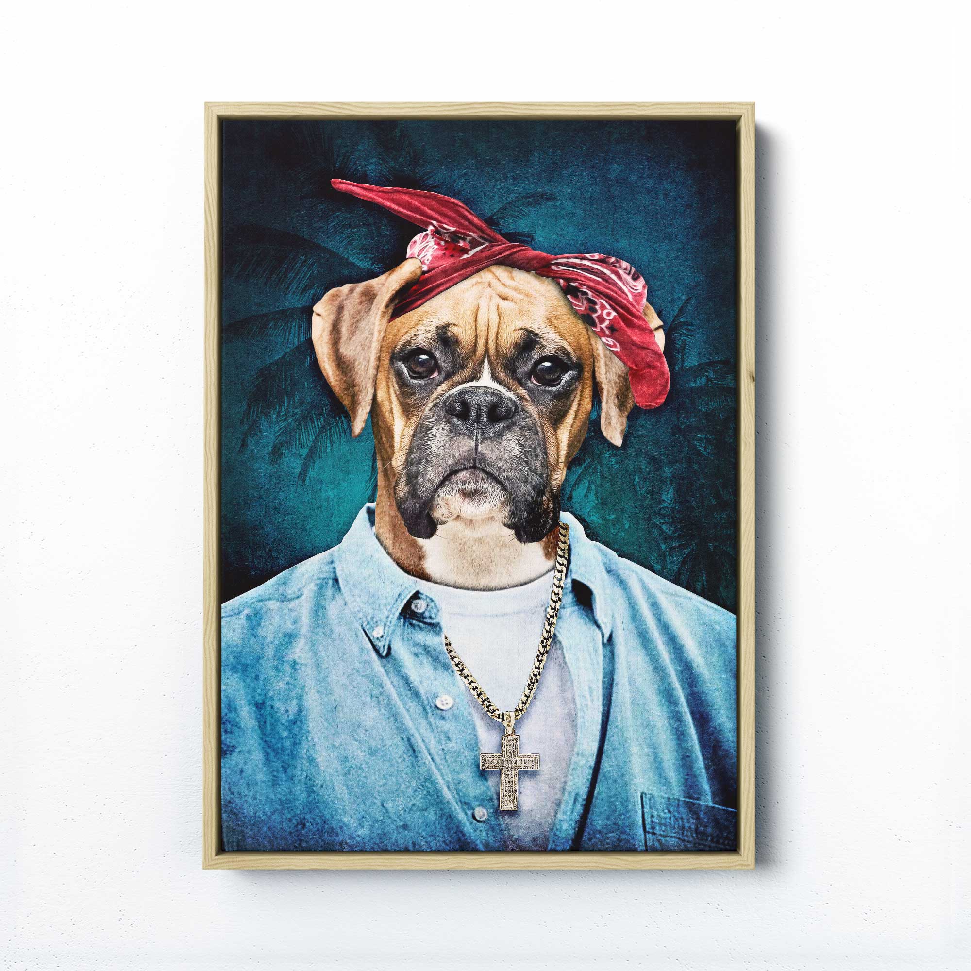 Custom dog painting on hot sale canvas