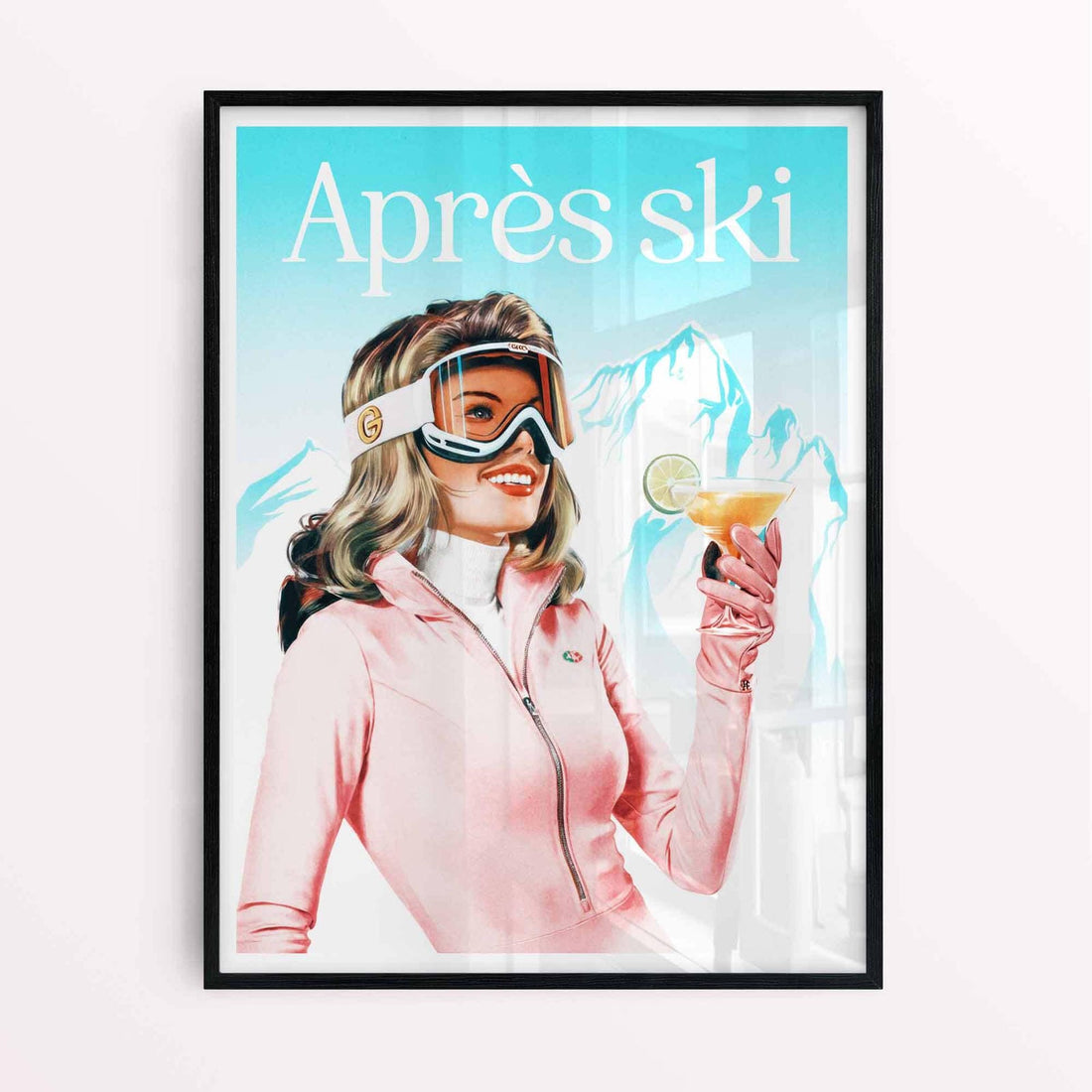 80s après ski wall decor print