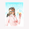 Retro après-ski poster wall art