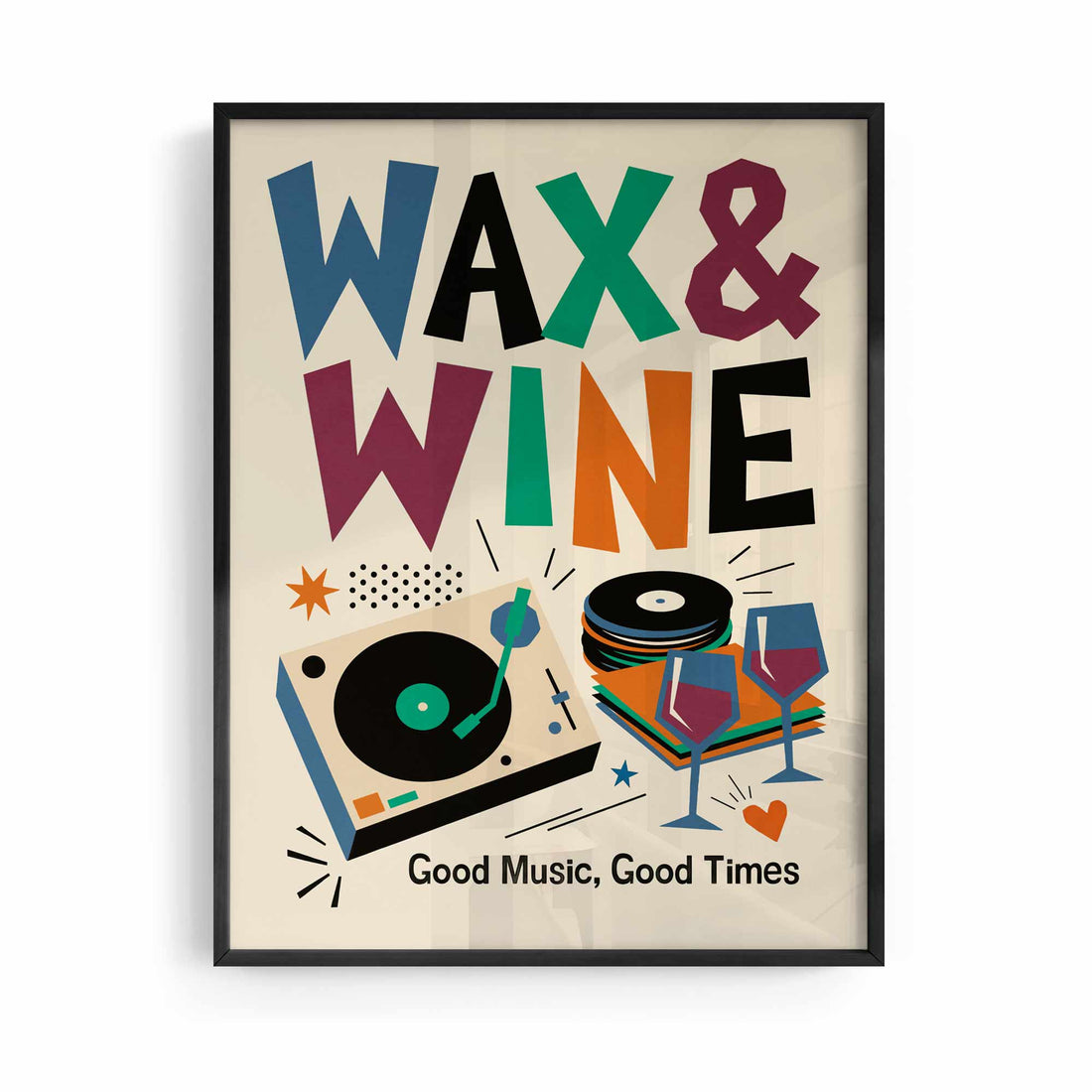 Vinyl and Vino Poster