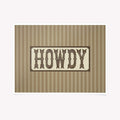 Vintage-inspired western typography wall art featuring ornate cowboy lettering and rustic Americana styling. Perfect for modern western interiors.