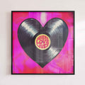 Where Love Lives House music Print framed black
