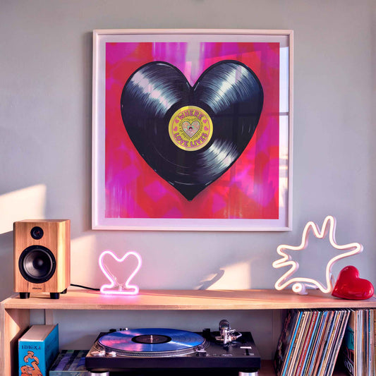 Where Love Lives  House Music Print  dj music room interior