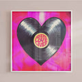 Where Love Lives House music Print framed white
