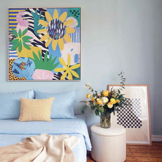 Abstract Collage Print by Afterhours Gallery for Bedroom Interiors