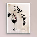 Minimalist Yet Funky Wine Art – Retro Kitchen Wall Print