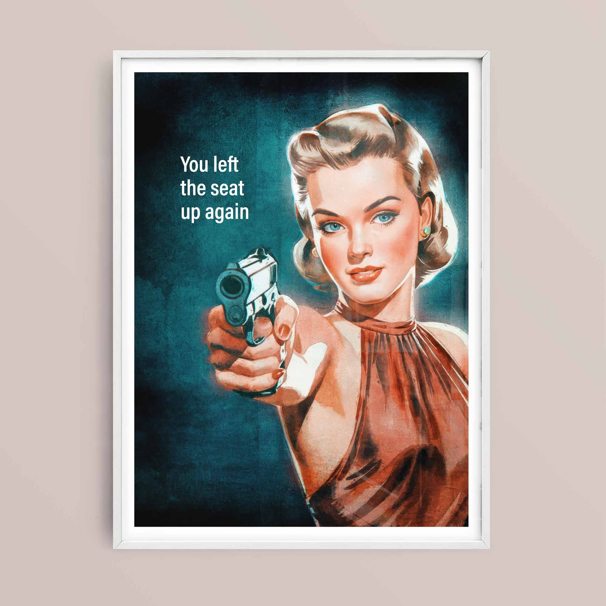 Funny vintage style home poster