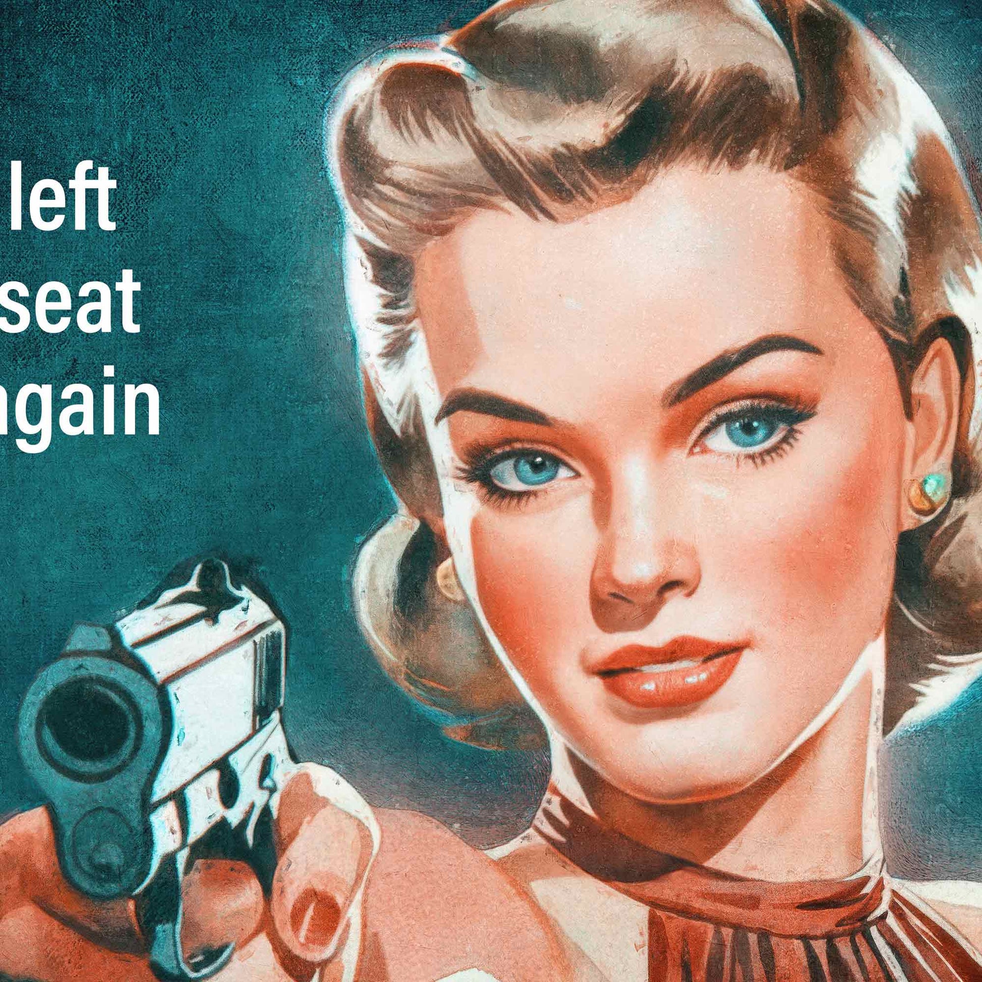 Close-up detail of vintage toilet humor art