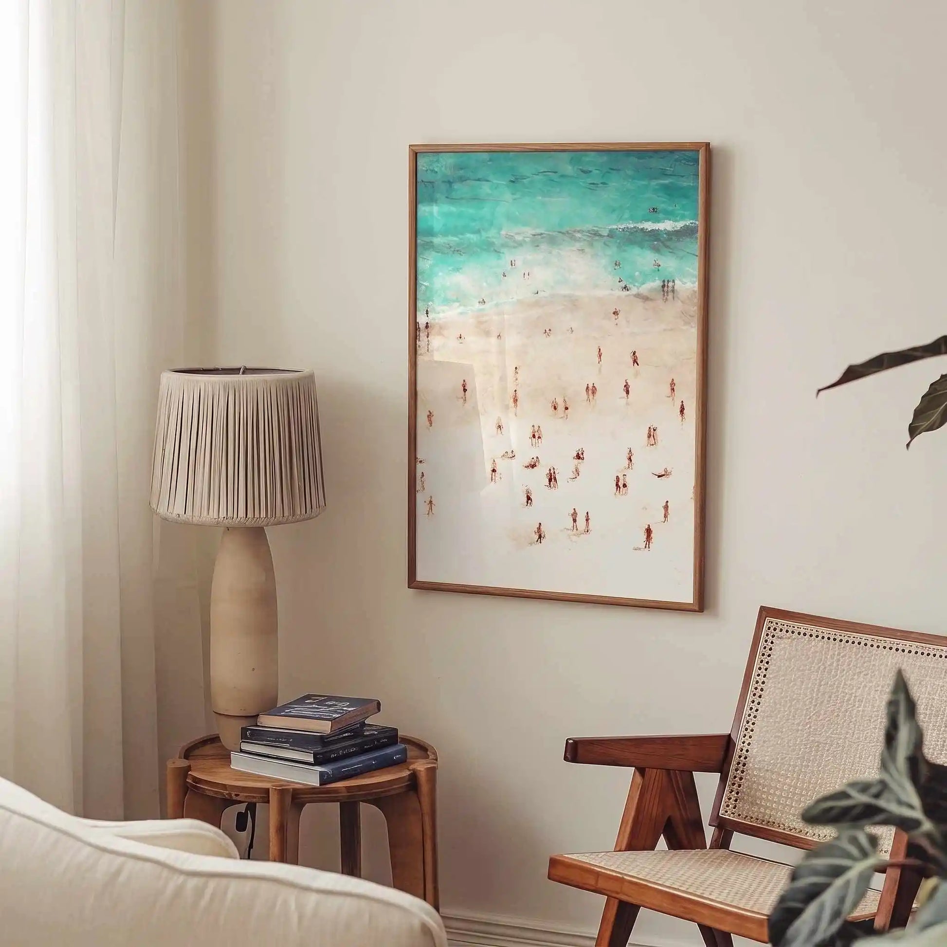 abstract beach coastal scene wall art print in cozy interior Afterhours Gallery