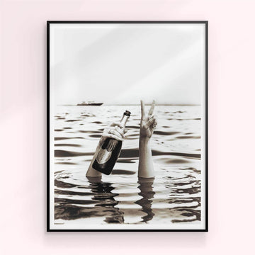 CHAMPAGNE & SALTWATER PRINT