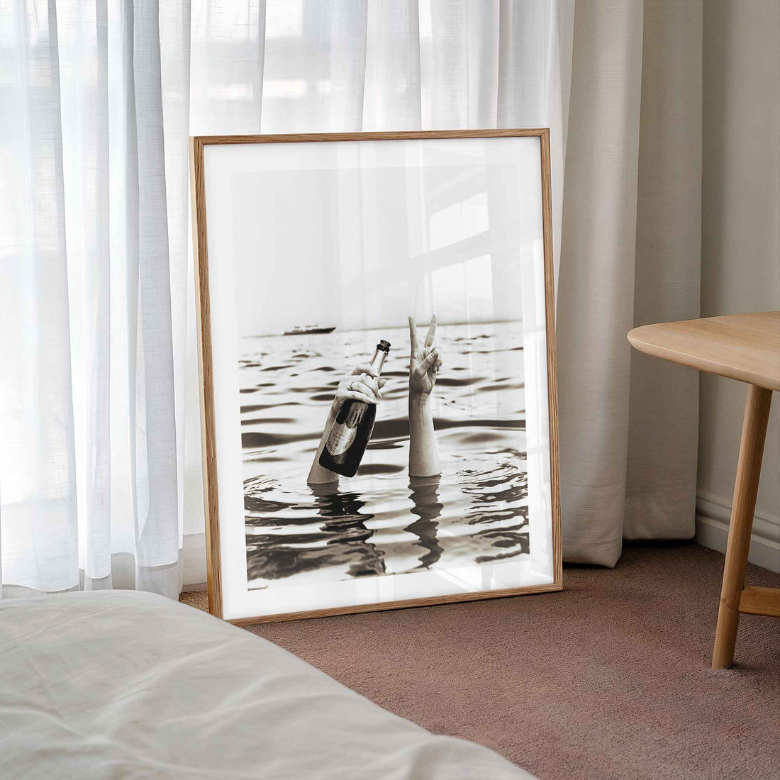 Champagne Peace Sign Print