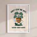 framed poster featuring Plant character - Don't forget to water your plants by Afterhours gallery