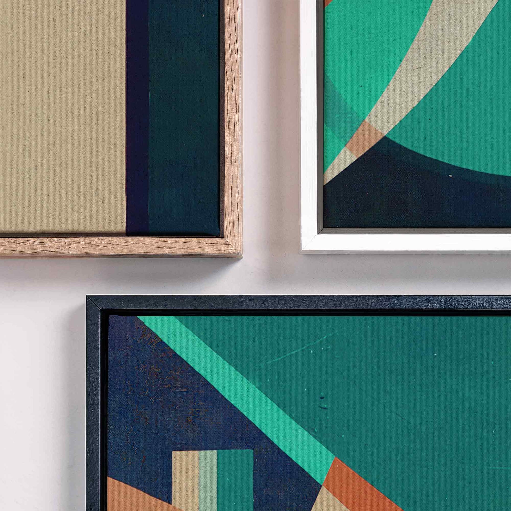 Earthy Geometric Abstract Canvas Print - Afterhours Gallery