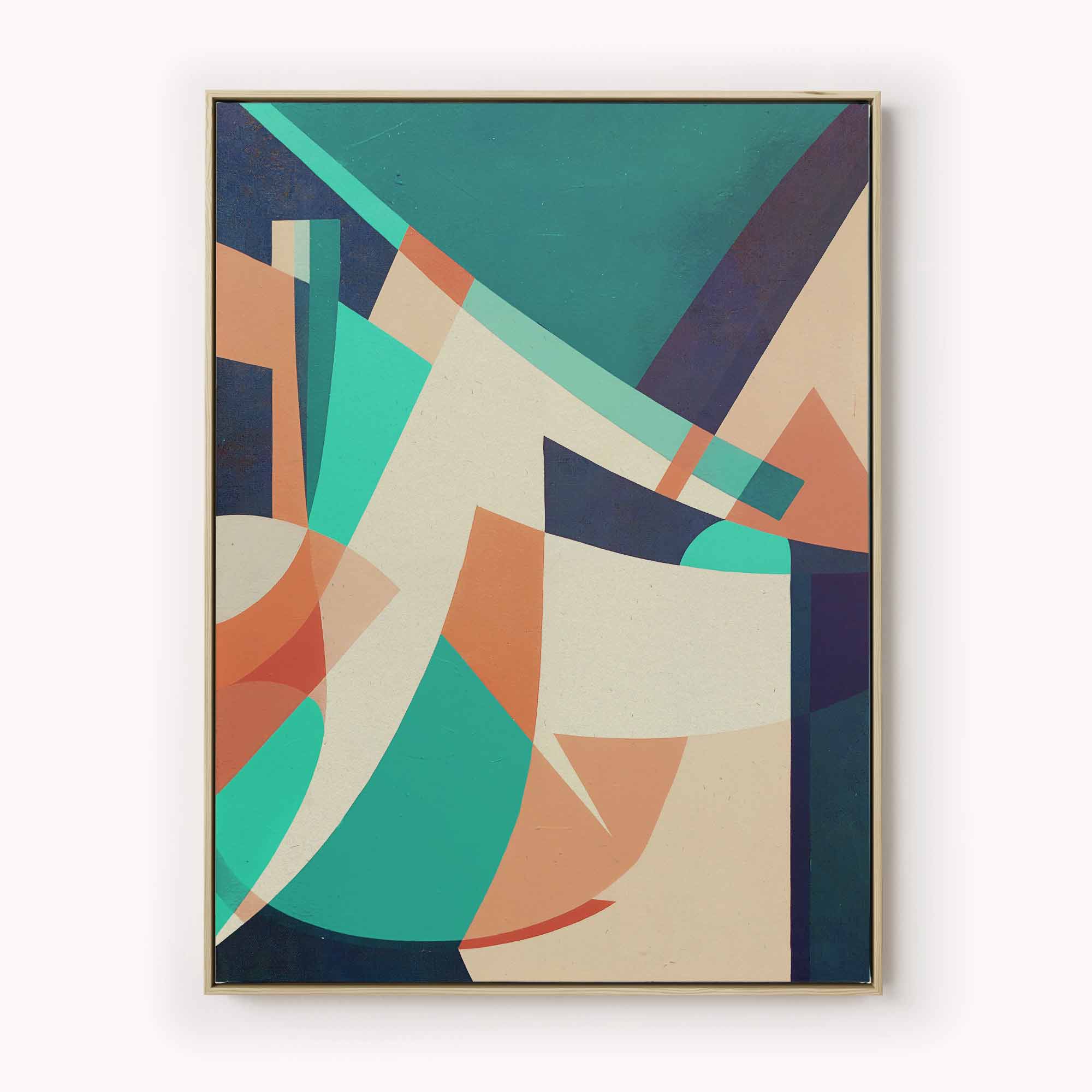 Earthy Geometric Abstract Canvas Print - Afterhours Gallery