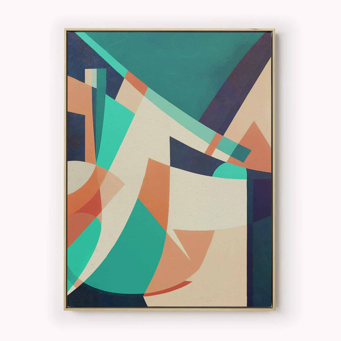 Earthy Geometric Abstract Canvas Print - Afterhours Gallery