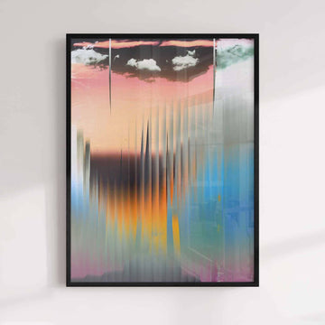 surreal seascape art, abstract horizon print, modern wall art, contemporary abstract art, cinematic wall art, digital abstrac