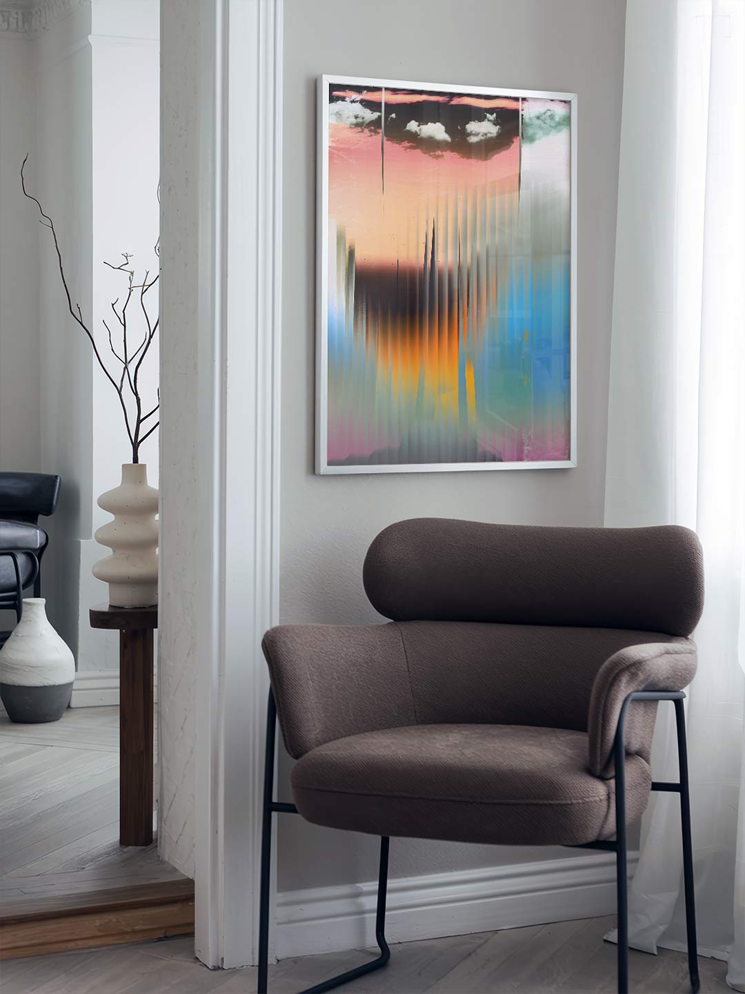 surreal seascape art, abstract horizon print, modern wall art, contemporary abstract art, cinematic wall art, digital abstract artwork, coastal abstract art, statement wall art