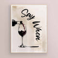Stylish Wine Poster with Funky Retro Fonts and Wine-Pouring Graphic


