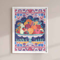 maximalist fruit print in white frame by Afterhours Gallery