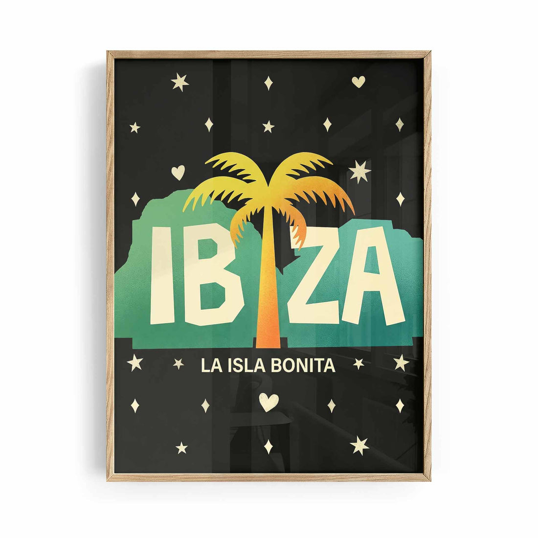 90's Ibiza Print with Palm Tree