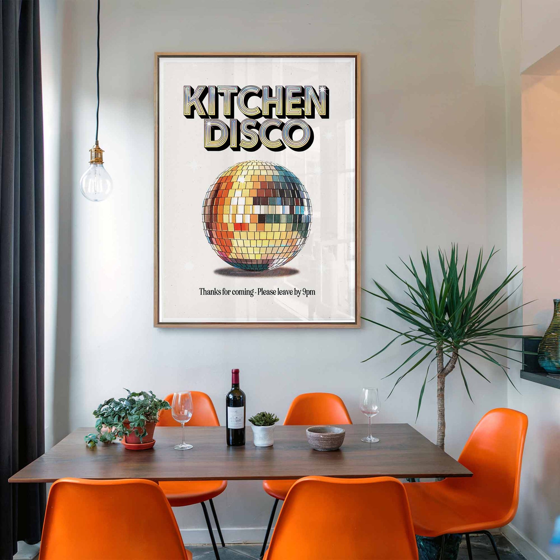 leave by 9 disco ball print