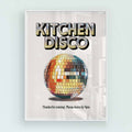 Grey Kitchen Disco Poster Styled in Modern Kitchen Setting