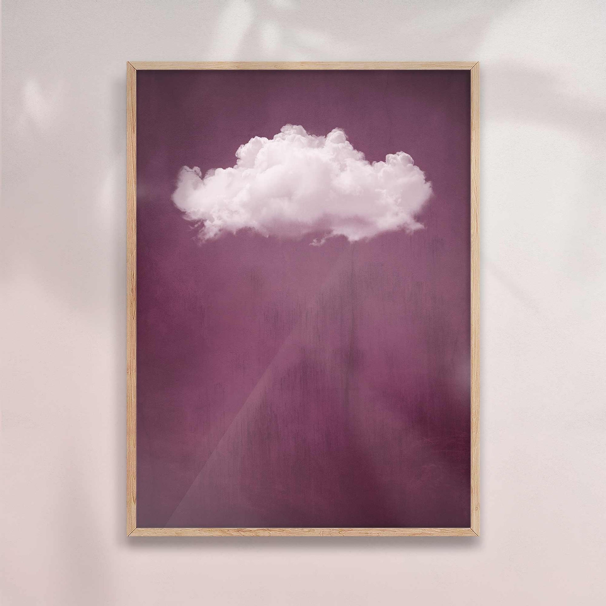 ROUGE RED CLOUD PRINT - Captivating Minimalist Cloud-Inspired Art