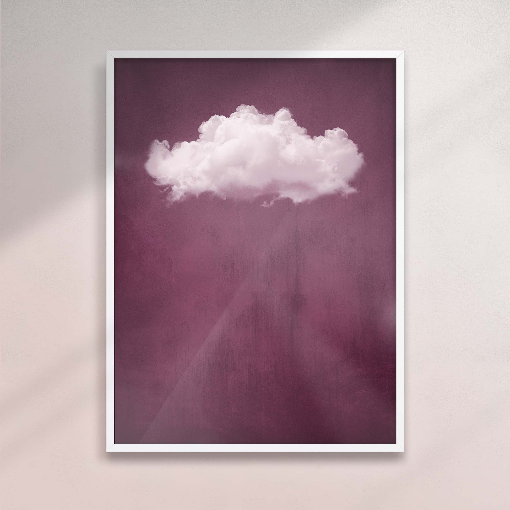 ROUGE RED CLOUD PRINT - Captivating Minimalist Cloud-Inspired Art