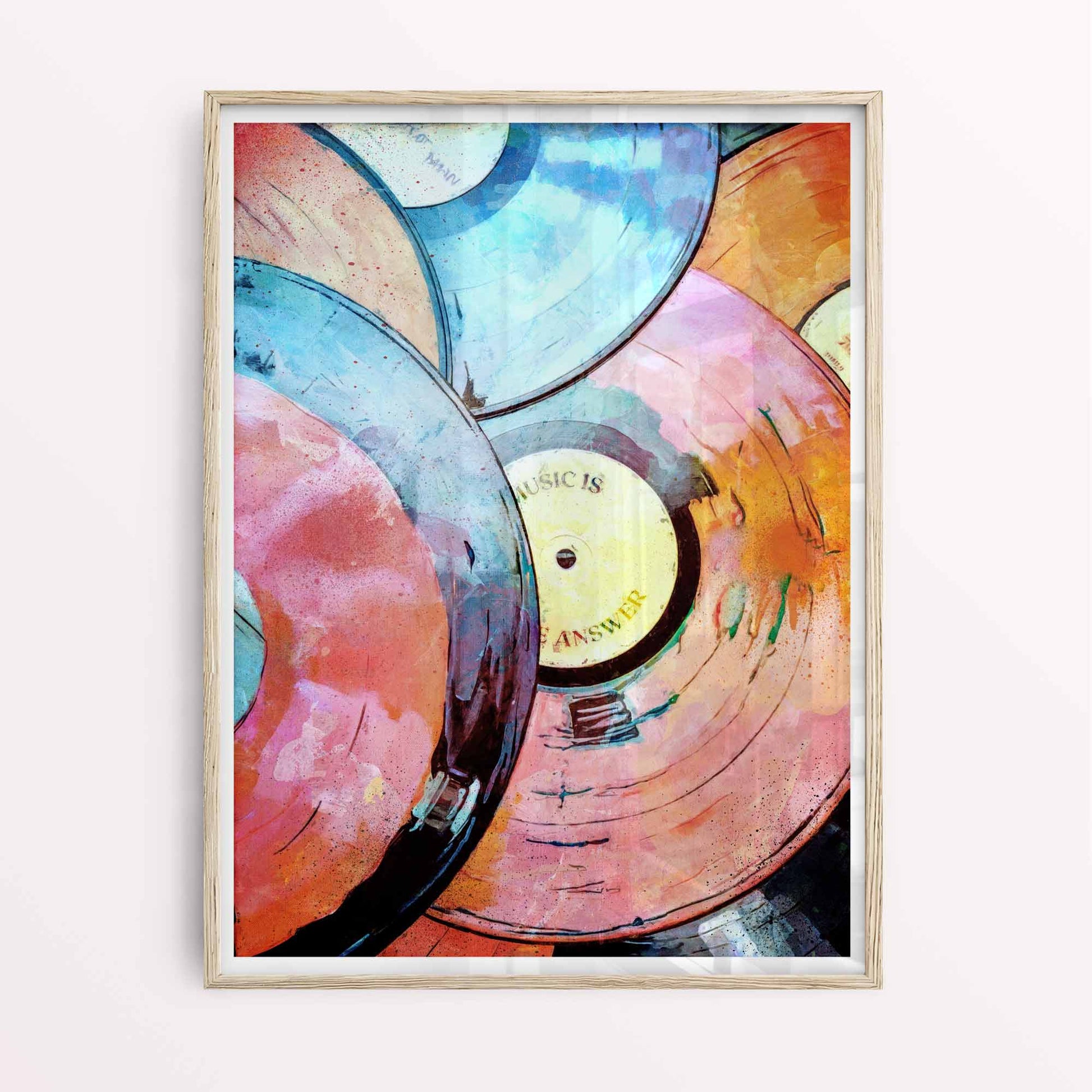 Music is the answer framed print