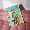 Gay cowboy pink green pop art western wall art 