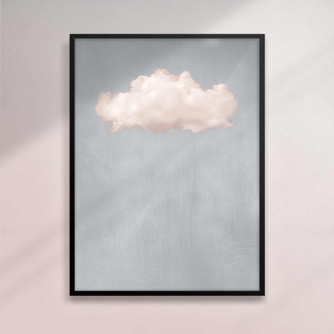 VINTAGE CLOUD PALE BLUE & PINK PRINT - Minimalist and Surreal Art