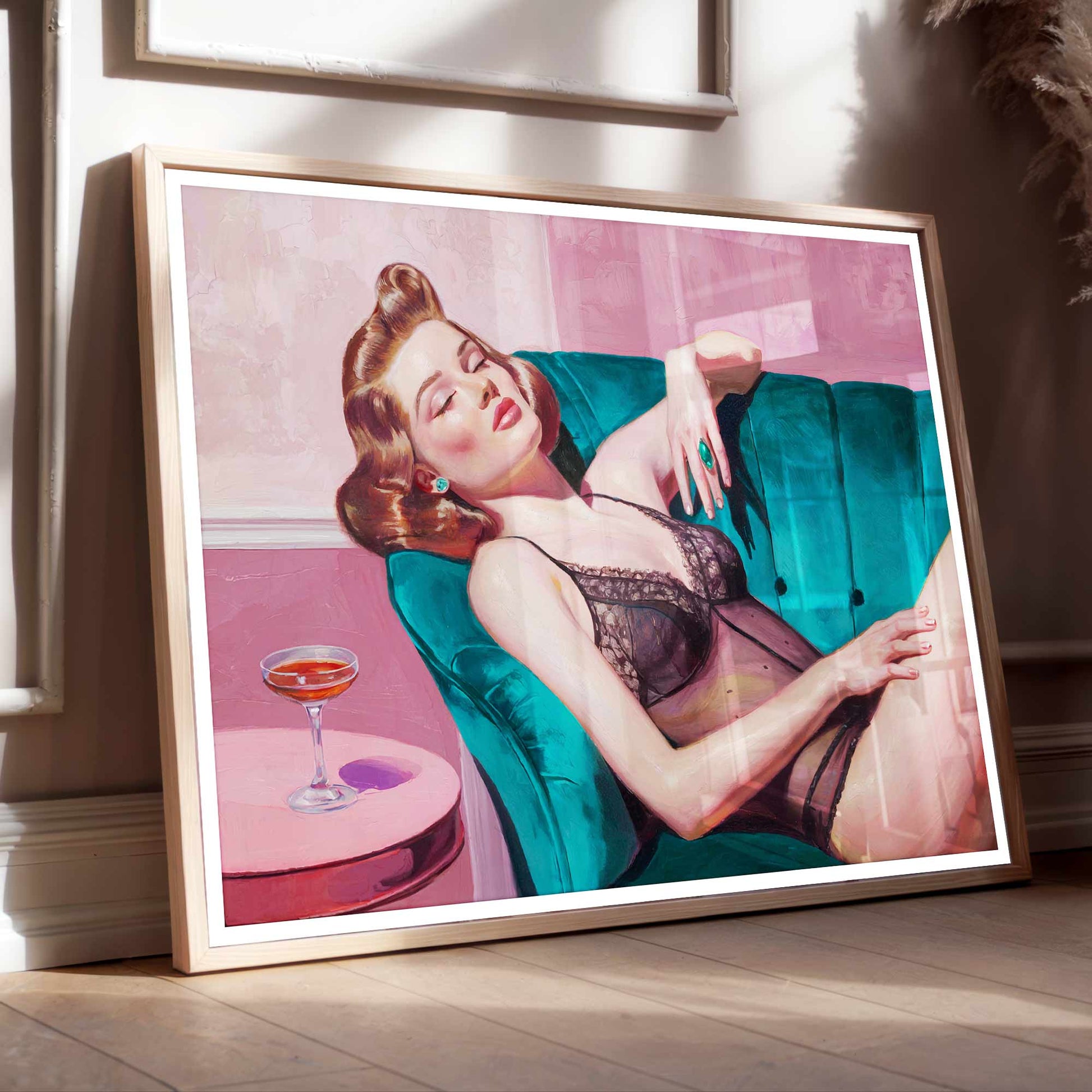 Fine art print of a vintage woman, ideal as a romantic or trendy gift