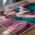 Trendy art poster showcasing retro glamour and vintage bar vibes