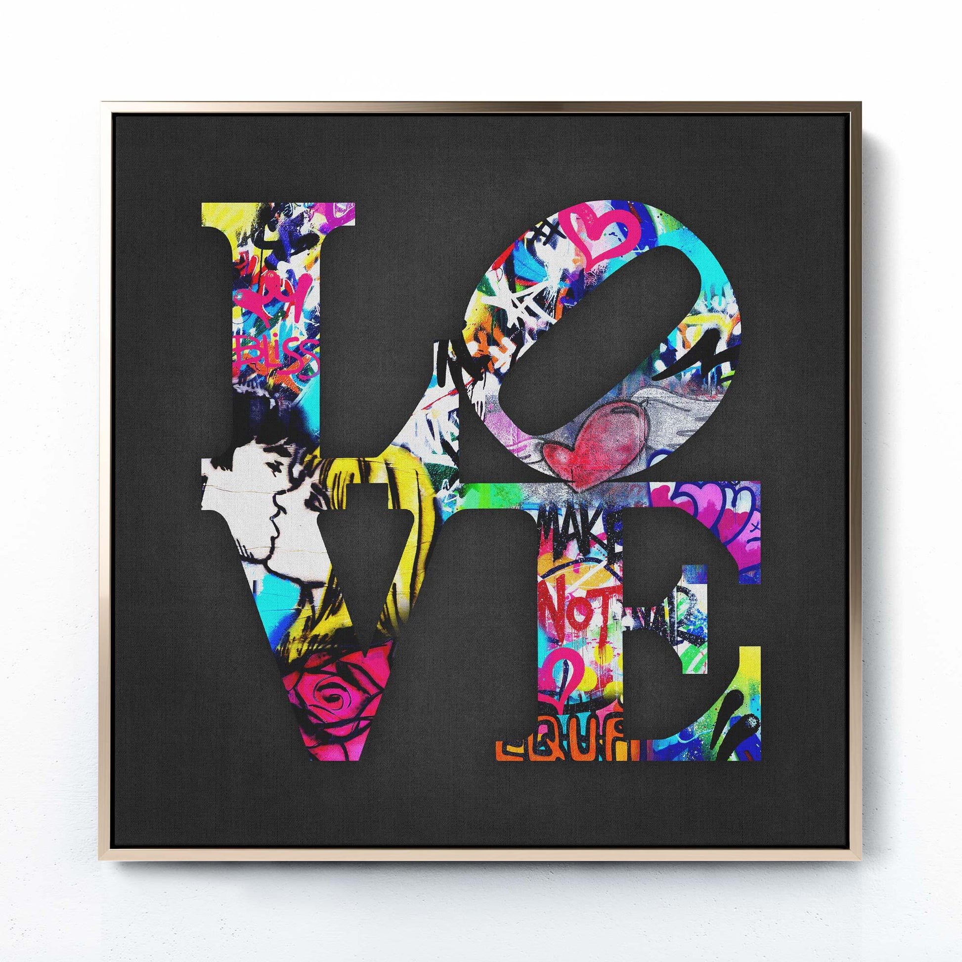 Graffiti Love Print | Striking Pop Art Inspired by John Anthony