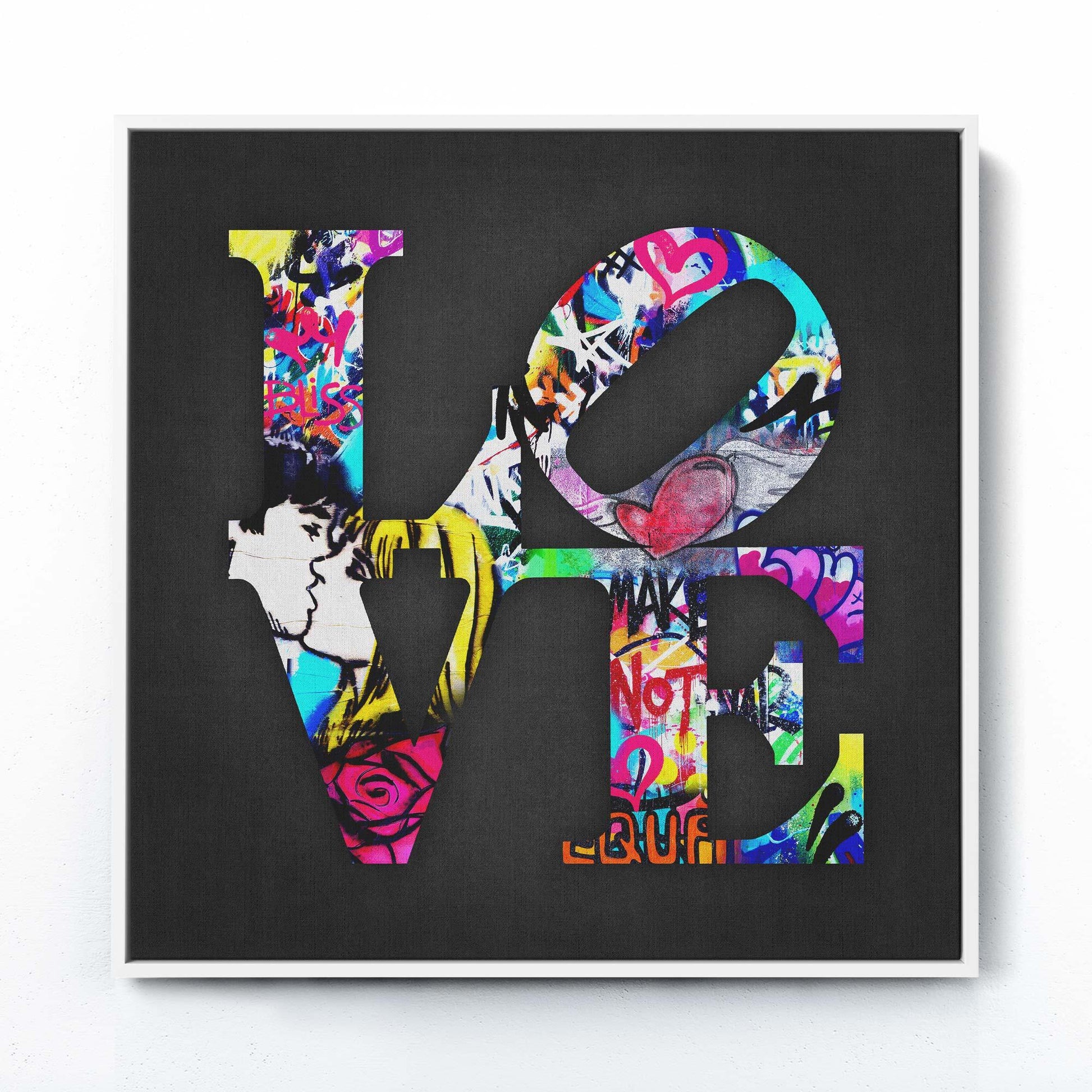 Graffiti Love Print | Striking Pop Art Inspired by John Anthony