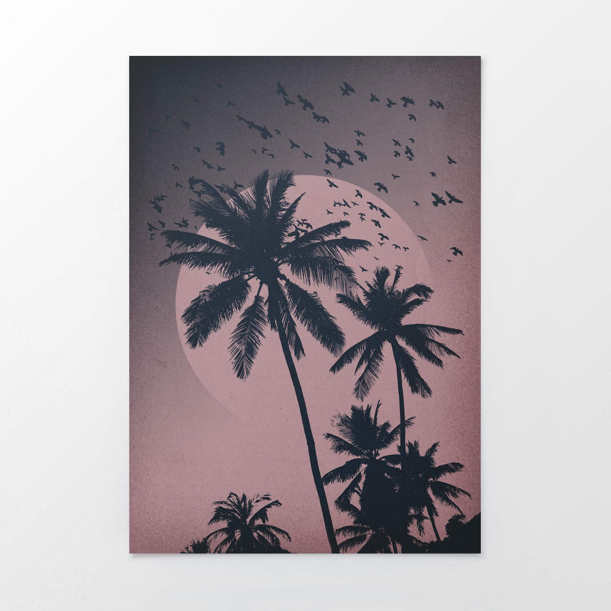 Palm Tree sunset poster