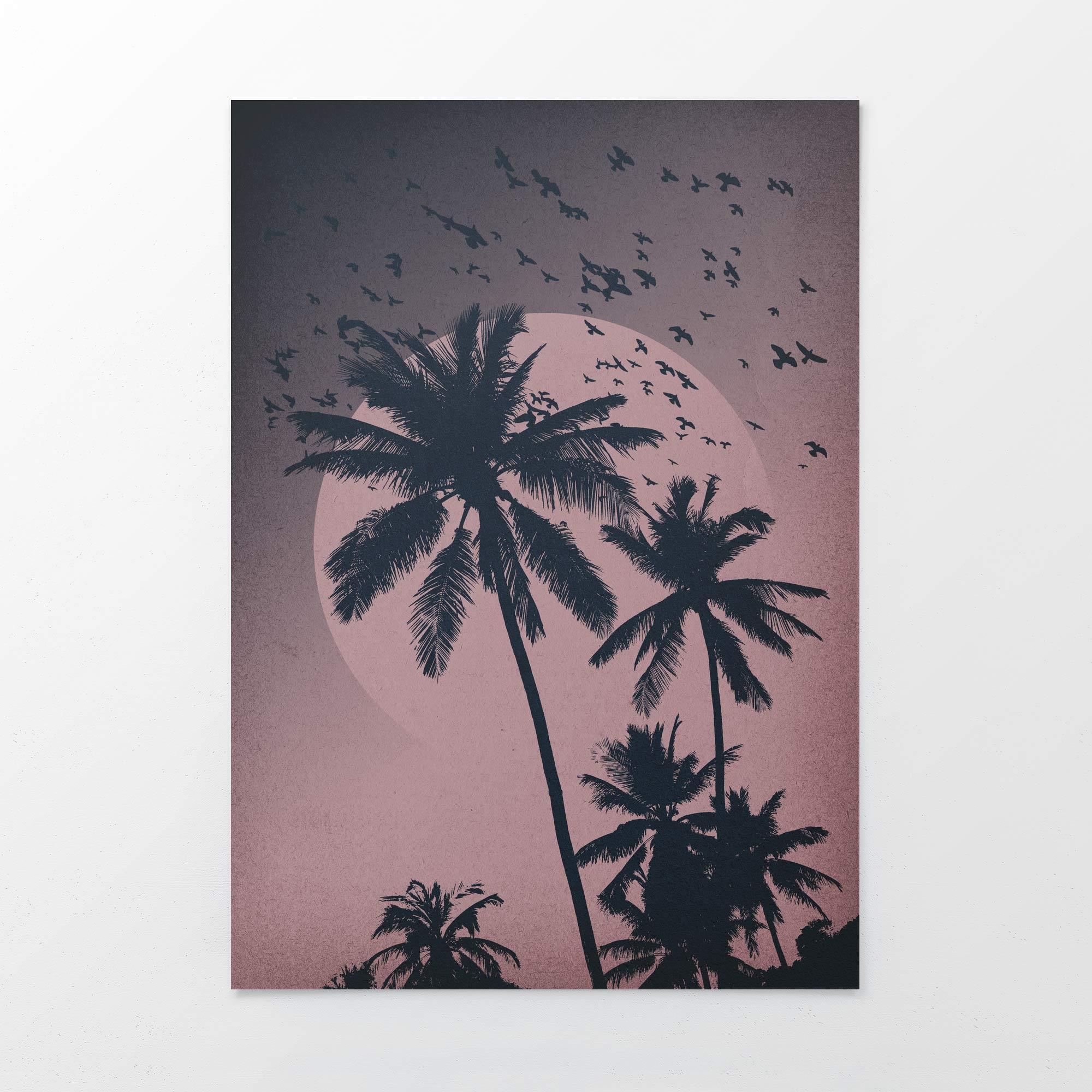 Palm Tree sunset poster