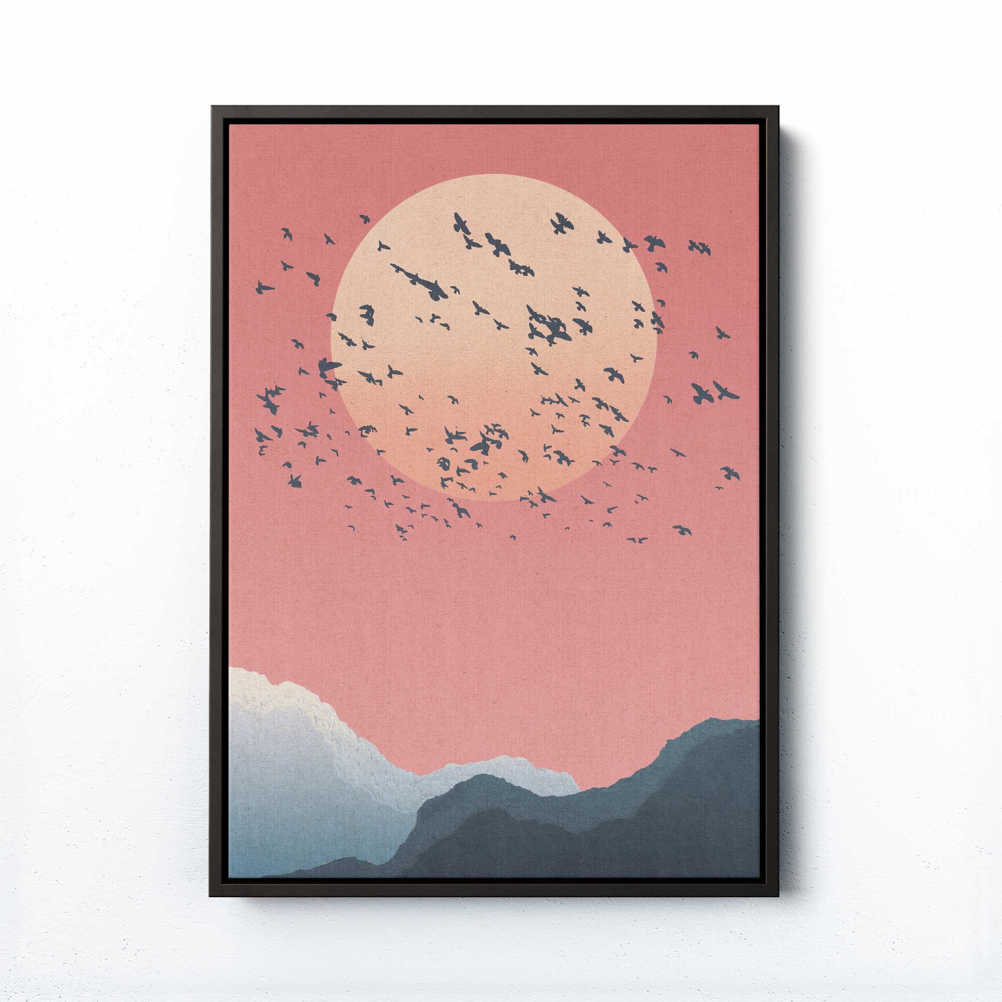 BIRDS AND MOON PRINT - Afterhours Gallery 