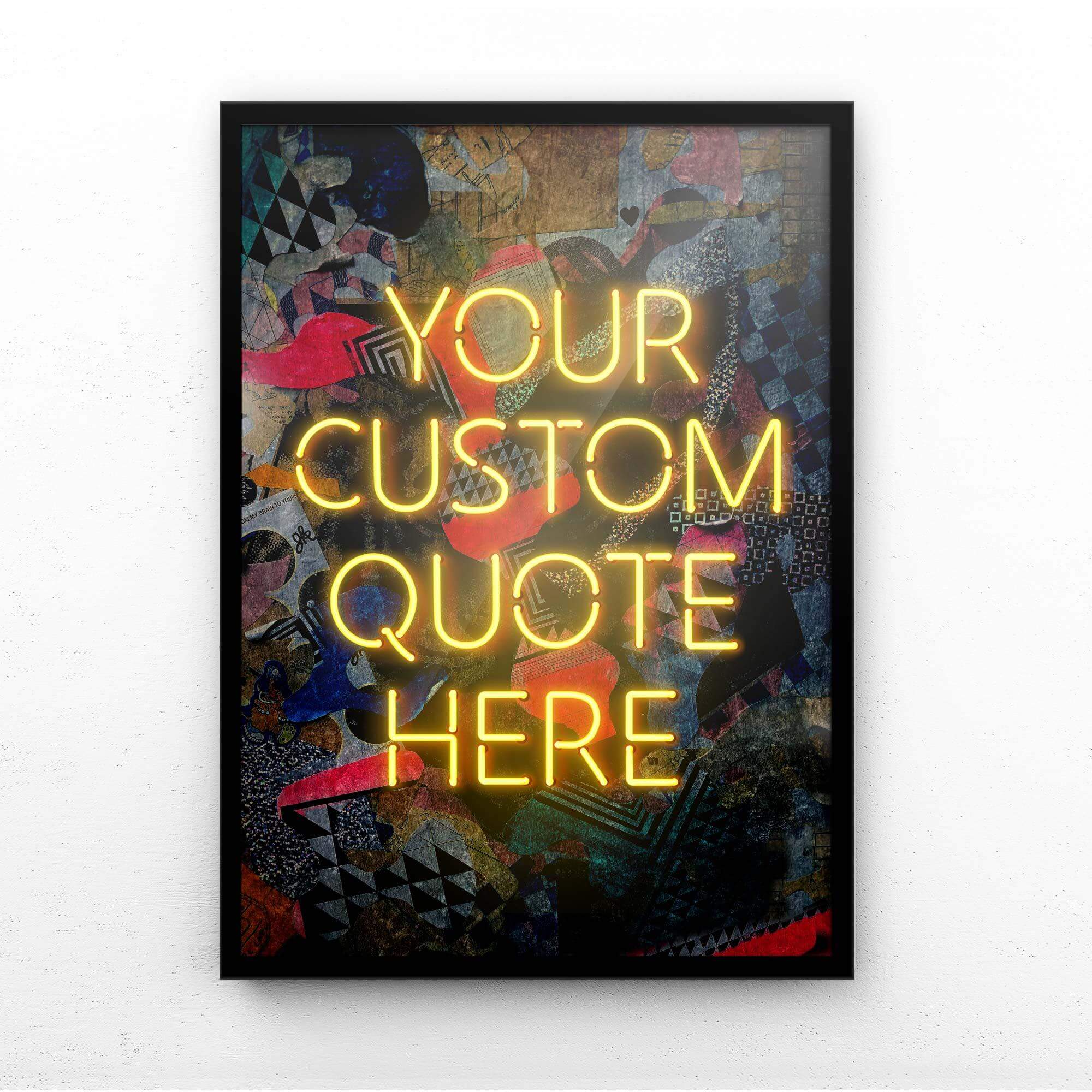 Custom neon poster
