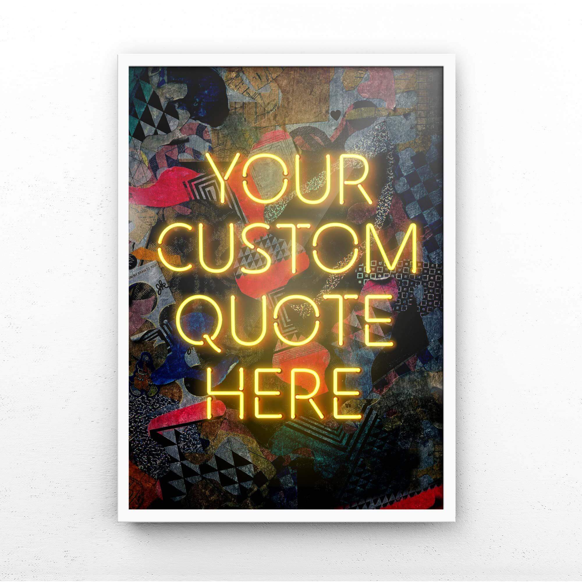Personalised neon quote 